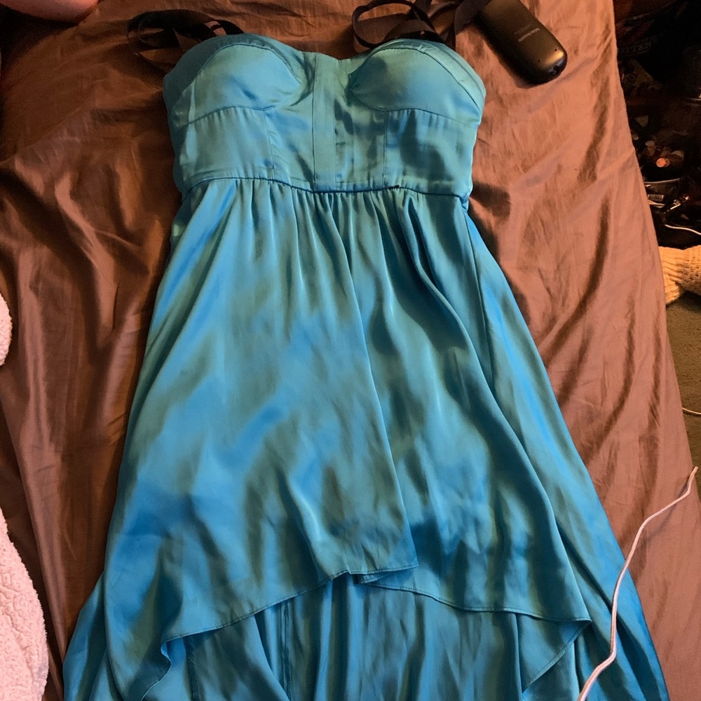 Beautiful turquoise high-low dress by guess